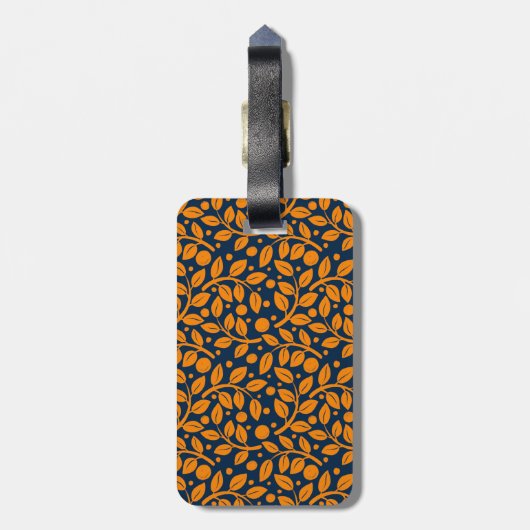 Speciaal Oranje lederen design Bagagelabel (Achterkant verticaal)