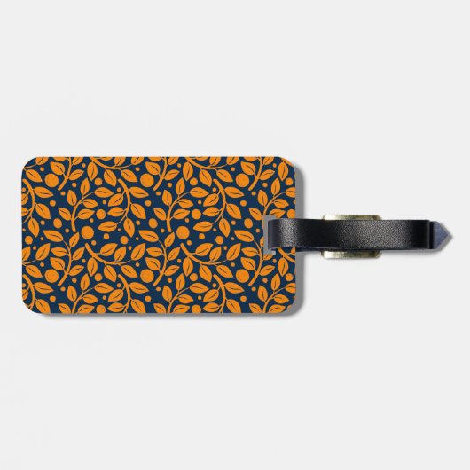 Speciaal Oranje lederen design Bagagelabel (Achterkant horizontaal)