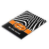 Speciaal Oranje zwart-wit Zebra Notitieboek (Linkerzijde)
