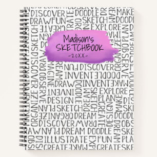 Speciaal Paars artiest Sketchbook Notitieboek