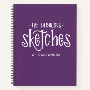 Speciaal Paars artiest Sketchbook Notitieboek