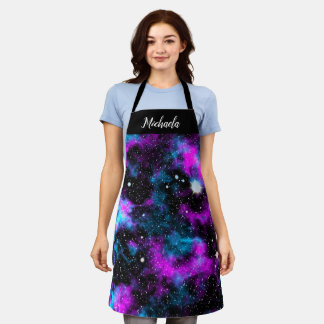 Speciaal Paars Blauw Galaxy Cosmos Schort