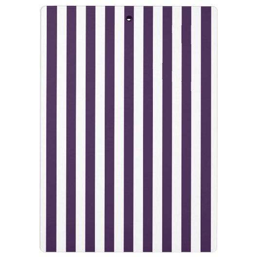 Speciaal Paars en wit gestreept klembord (Achterkant)