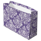 Speciaal Paarse Damask Gift Bag Groot Cadeauzakje (Achterkant Gekanteld)