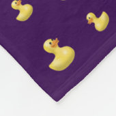 Speciaal paarse rubbereenden patroon fleece deken (Hoek)