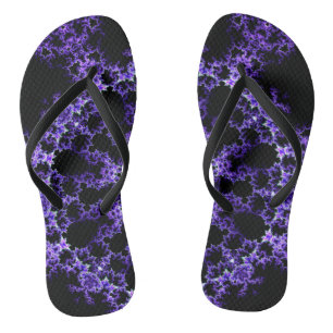 Speciaal Paarse & Zwart Teenslippers