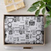 Speciaal Papa Typografie Black White Tissuepapier (Geschenk)