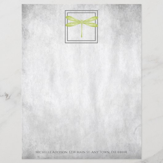 Speciaal papier voor groene dragonfly (Voorkant)