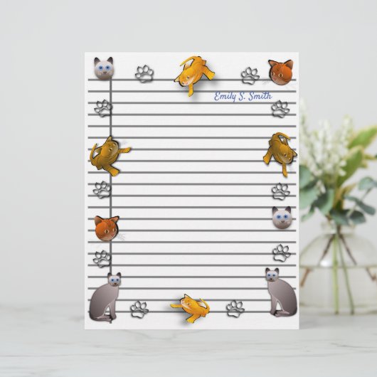 Speciaal papier voor het schrijven van een kat-ran (Staand voorkant)