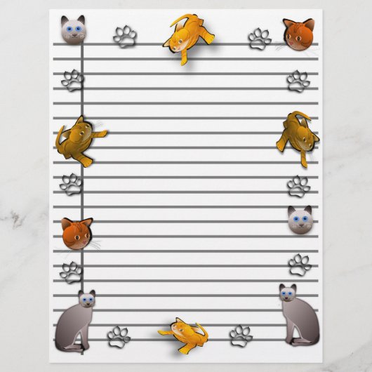 Speciaal papier voor het schrijven van een kat-ran (Achterkant)