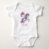 Speciaal pasteisteuze regenboogUnicorn-Baby-pak Romper (Voorkant)