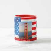 Speciaal patriot USA Flag Photo Mok (Midden)