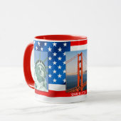 Speciaal patriot USA Flag Photo Mok (Voorkant links)