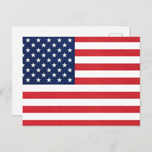 Speciaal patriottisch-Amerikaanse vlag Briefkaart (Voorkant / Achterkant)