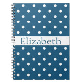 Speciaal patroon blauwe en witte poolpunten notitieboek (Voorkant)