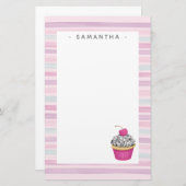 Speciaal persroze crüpcake briefpapier (Voorkant / Achterkant)