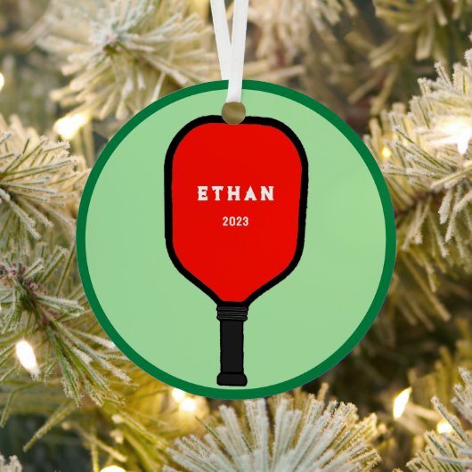 Speciaal Pickleball Keepomwille Metalen Ornament (Insitu)