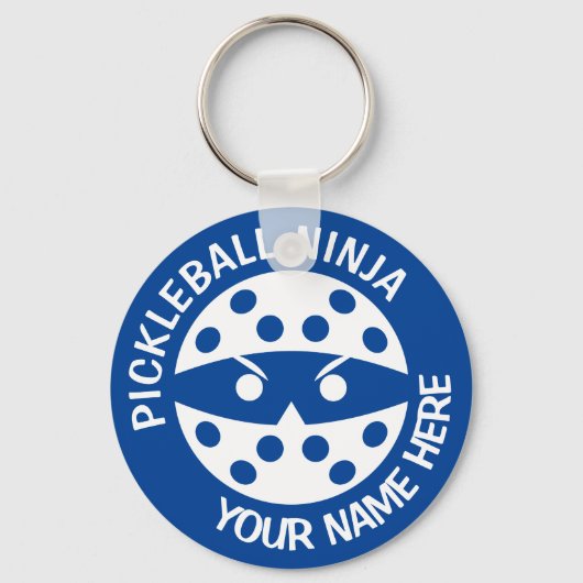 Speciaal Pickleball Ninja 2 blauw Sleutelhanger (Voorkant)
