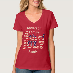 Speciaal Picnic Patriottic Juli 4 de T-shirt
