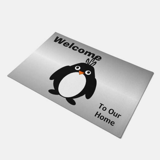 Speciaal pinguïn-ontwerp deurmat (Schuin)