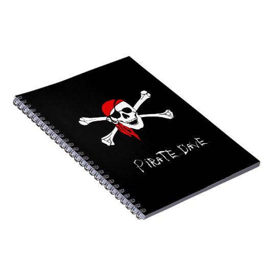 Speciaal Pirate Skull en Crossbones Notitieboek (Rechterzijde)