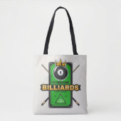 Speciaal Pool Hall NAME 8 Ball Crown Billiards Draagtas (Voorkant)