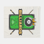 Speciaal Pool Hall NAME 8 Ball Crown Billiards Fleece Deken (Voorkant (Horizontaal))