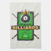Speciaal Pool Hall NAME 8 Ball Crown Billiards Theedoek (Verticaal)