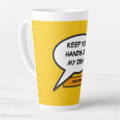 Speciaal Pop Kunstkomisch Boek Speech Bubble Latte Mok (Linkerhoek)