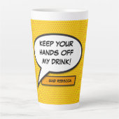 Speciaal Pop Kunstkomisch Boek Speech Bubble Latte Mok (Voorkant)