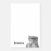 Speciaal Post-it® notes met een schattig uilontwer (Voorkant)