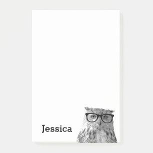 Speciaal Post-it® notes met een schattig uilontwer