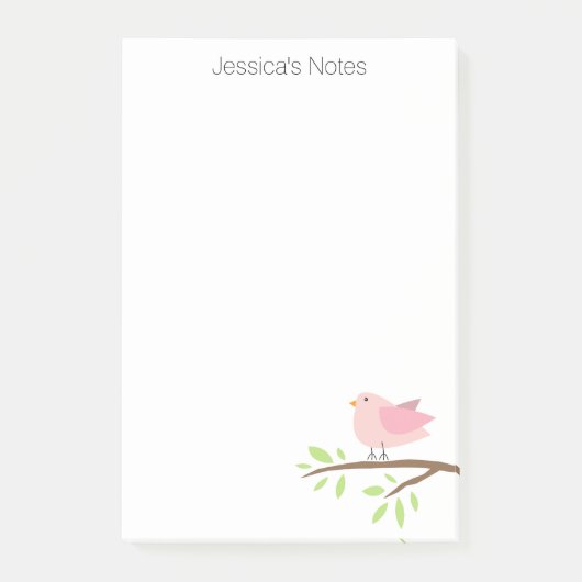 Speciaal Post-it® notes met schattig vogelontwerp (Voorkant)