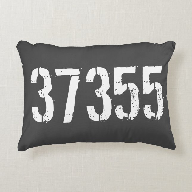 Speciaal postcode Rustic Grey Pillow Accent Kussen (Voorkant)