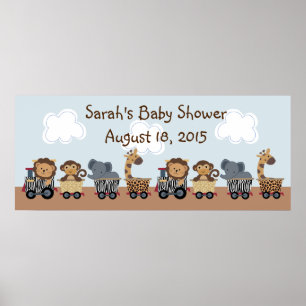 Speciaal Poster van de Safari Animals Train/Banner