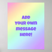 Speciaal Poster voor pasteelregenboog (Voorkant)