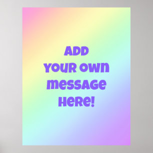 Speciaal Poster voor pasteelregenboog