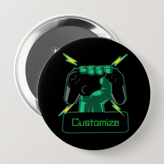 Speciaal Power Gamer-Button Ronde Button 4,0 Cm (Voorkant /achterkant)