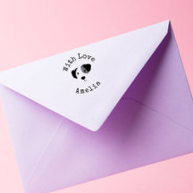 Speciaal puppy met liefdesrubberen stempel