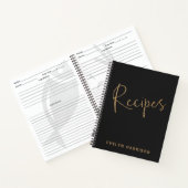 Speciaal recept in zwart-wit en goud notitieboek