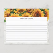 Speciaal recept Kaart Rustic Wood & Sunflower (Achterkant)