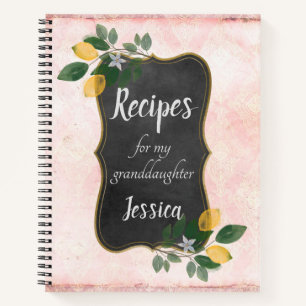 Speciaal recept voor mijn kleindochter op roze notitieboek