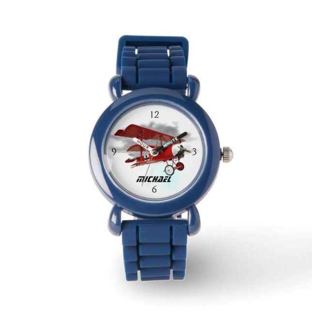 Speciaal "Red Baron"-vliegtuig Horloge (Voorkant)