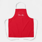 Speciaal Red Company Logo Apron Schort (Voorkant)