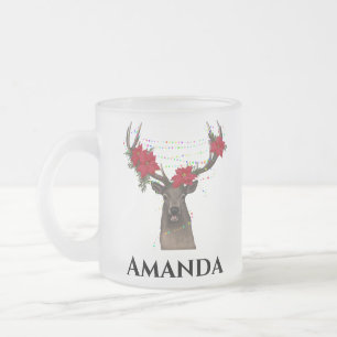 Speciaal rendier - kerstlicht matglas koffiemok