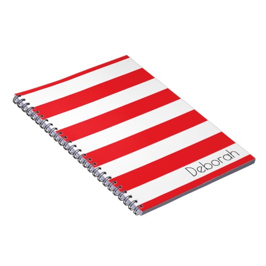 Speciaal rood en wit gestreept Notitieboek (Rechterzijde)