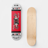 Speciaal rood en zwart "joker"-skateboard skateboard (Voorkant)