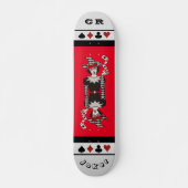 Speciaal rood en zwart "joker"-skateboard skateboard (Voorkant)