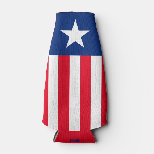 Speciaal rood wit gestreept sterren flesjeskoeler (Voorkant)