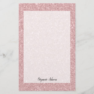 Speciaal Roos Glitter Briefpapier